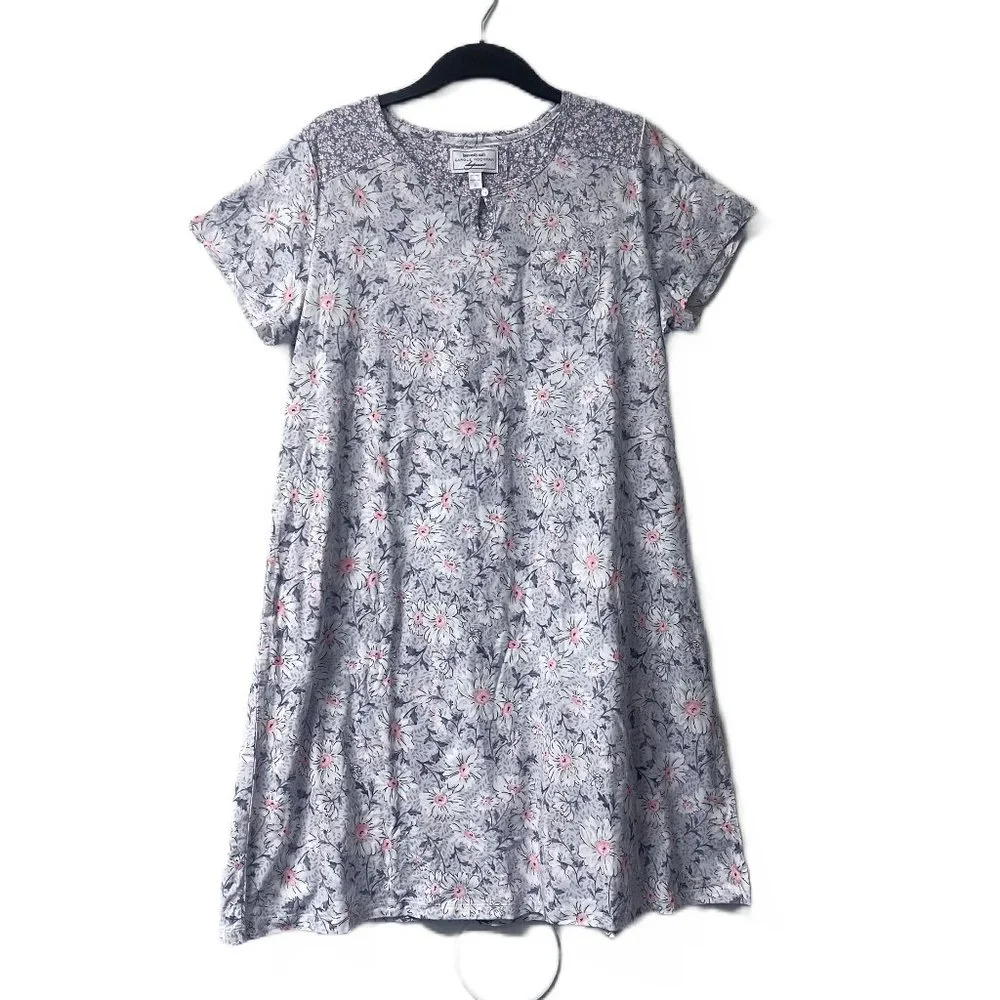 NEW! Carole Hochman Meadow Floral 100% Cotton 2-Pack‎ Sleepshirts Large